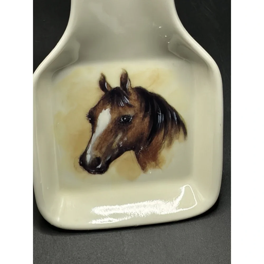 Collectible Japanese Otagiri Horse Western Kitchen Cook Utensil SpoonRest Holder